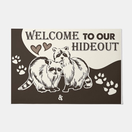 Willkommen bei unserem Hideout Doormat, Tieren Fußmatte (Vorderseite)