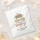 Willkommen bei unserem Hochzeitsamnamendatum Geschenktütchen (Ausgeschnitten)