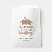 Willkommen bei unserem Hochzeitsamnamendatum Geschenktütchen (Vorderseite)