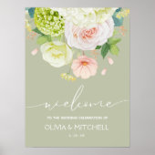 Willkommen bei unserem Hochzeitsgeschenk Grün Poster (Vorne)