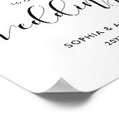 Willkommen bei unserem Hochzeitszeichen Poster (Ecke)