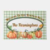 Willkommen bei unserem Kürbispatchfamilie Fußmatte (Vorderseite)