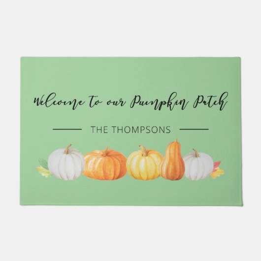Willkommen bei unserem Kürbispatchnachweis Fußmatte (Vorderseite)