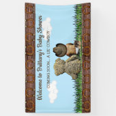 Willkommen bei unserem Lil' Cowboy Ethnic Baby Boy Banner (Vertikal)