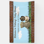 Willkommen bei unserem Lil' Cowboy Ethnic Baby Boy Banner (Vertikal)