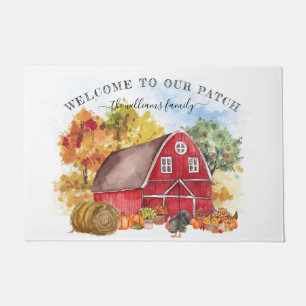Willkommen bei unserem Patch Autumn Pumpkin Farm Fußmatte