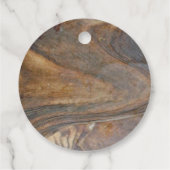 Willkommen bei unserem Team Brown Woodgrain Mitarb Geschenkanhänger (Rückseite)