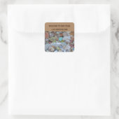 Willkommen bei unserem Team Colorful Rocks New Emp Quadratischer Aufkleber (Tasche)