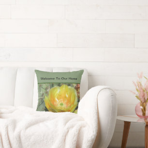 Willkommen bei unserem Zuhause Southwest Blume Mie Kissen