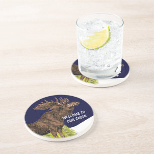 Willkommen bei unseren Cabin Moose Coasters Getränkeuntersetzer