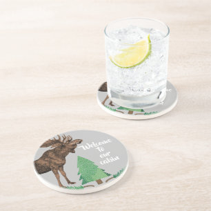 Willkommen bei unseren Cabin Moose Coasters Getränkeuntersetzer