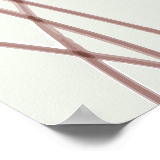 Willkommen bei unseren Hochzeitsfeiern, Aquarellfa Poster (Ecke)