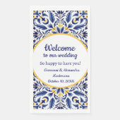 Willkommen bei unseren Hochzeitsfeiern in spanisch Serviette (Vorderseite)