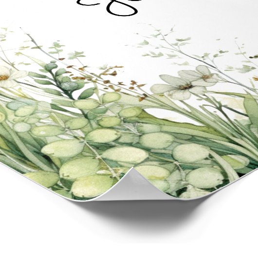 Willkommen bei unserer Forever Dusty Sage Hochzeit Poster (Ecke)