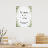 Willkommen bei unserer Forever Dusty Sage Hochzeit Poster (Küche)