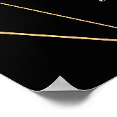 Willkommen bei unserer Hochzeit Black Gold Geometr Poster (Ecke)