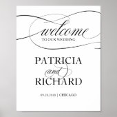 Willkommen bei unserer Hochzeit | Black Script Sig Poster (Vorne)