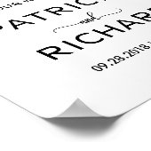 Willkommen bei unserer Hochzeit | Chic Calligraphy Poster (Ecke)