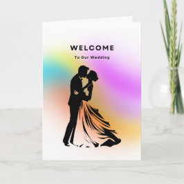 Willkommen bei unserer Hochzeit Karte