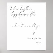 Willkommen bei unserer Hochzeit Minimalistischer, Poster (Vorne)