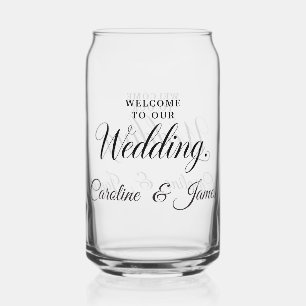 Willkommen bei unserer Hochzeit  Name hinzufügen Dosenglas