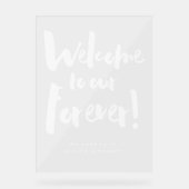 Willkommen bei unserer immerwährenden modernen Bru Acrylschild (Vorderseite)