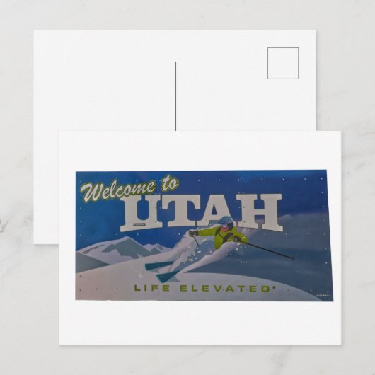 Willkommen bei utah postkarte (Vorne/Hinten)