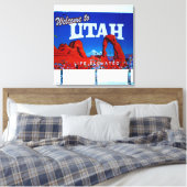 Willkommen bei Utah Sign Leinwanddruck (Insitu (Schlafzimmer))