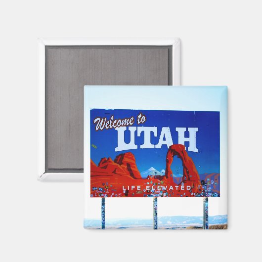 Willkommen bei Utah Sign Magnet (Vorderseite/Rückseite)
