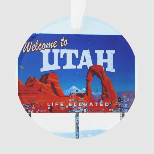 Willkommen bei Utah Sign Ornament (Vorderseite)