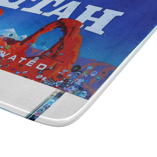 Willkommen bei Utah Sign Schneidebrett (Ecke)