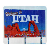 Willkommen bei Utah Sign Schneidebrett (Vorderseite)
