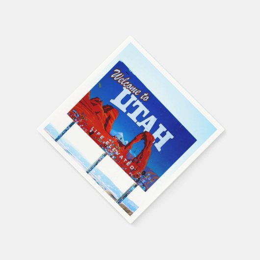 Willkommen bei Utah Sign Serviette (Ecke)