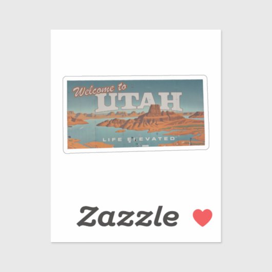 Willkommen bei Utah Sticker (Blatt)