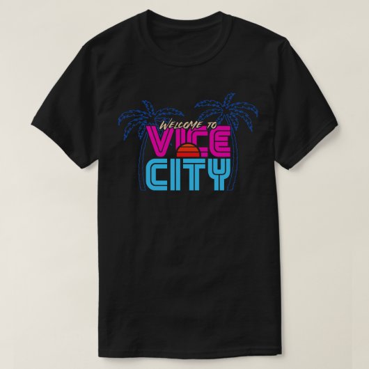 Willkommen bei Vice City T-Shirt (Design vorne)