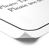 Willkommen bei Wedding Black White Infinity Scroll Poster (Ecke)