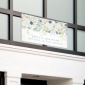 Willkommen bei Wedding Names White Boho Florals Banner (Äußeres Gebäude)
