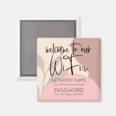 Willkommen bei WiFi Details Abstrakte Formen Blätt Magnet (Vorderseite/Rückseite)