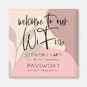 Willkommen bei WiFi Details Abstrakte Formen Blätt Magnet (Vorne)