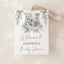 Willkommen bei Winter Artic Animals Neutral Baby D Poster