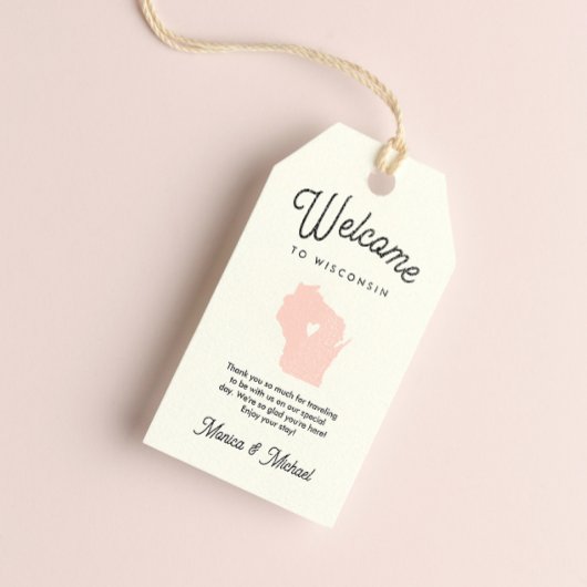 Willkommen bei WISCONSIN Wedding JEDE FARBE!! Geschenkanhänger