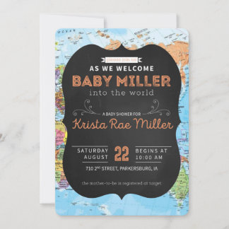 Willkommen bei World Baby Shower Invite Einladung