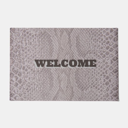 Willkommen Beige Snakeskin Doormat Fußmatte (Vorderseite)