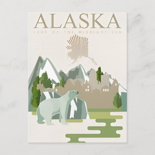 Willkommen beim ALASKA Staat von Amerika Postkarte (Vorderseite)