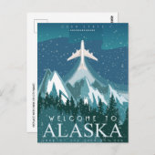 Willkommen beim ALASKA Staat von Amerika Postkarte (Vorne/Hinten)