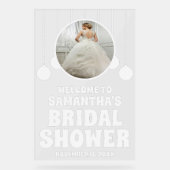 Willkommen beim benutzerdefinierten Foto-Brautpart Acrylschild (Vorderseite)