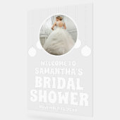 Willkommen beim benutzerdefinierten Foto-Brautpart Acrylschild (Winkel)