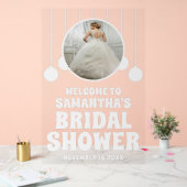 Willkommen beim benutzerdefinierten Foto-Brautpart Acrylschild (Hochzeit)