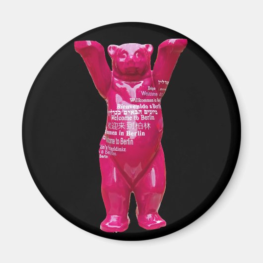 Willkommen beim Berliner Teddy Bär, Schwarz Back Magnet (Vorne)