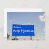 Willkommen beim Blue Sign von Pure Michigan Postkarte (Vorne/Hinten)